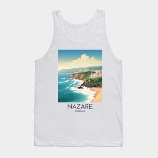 A Pop Art Travel Print of Nazare - Portugal Tank Top